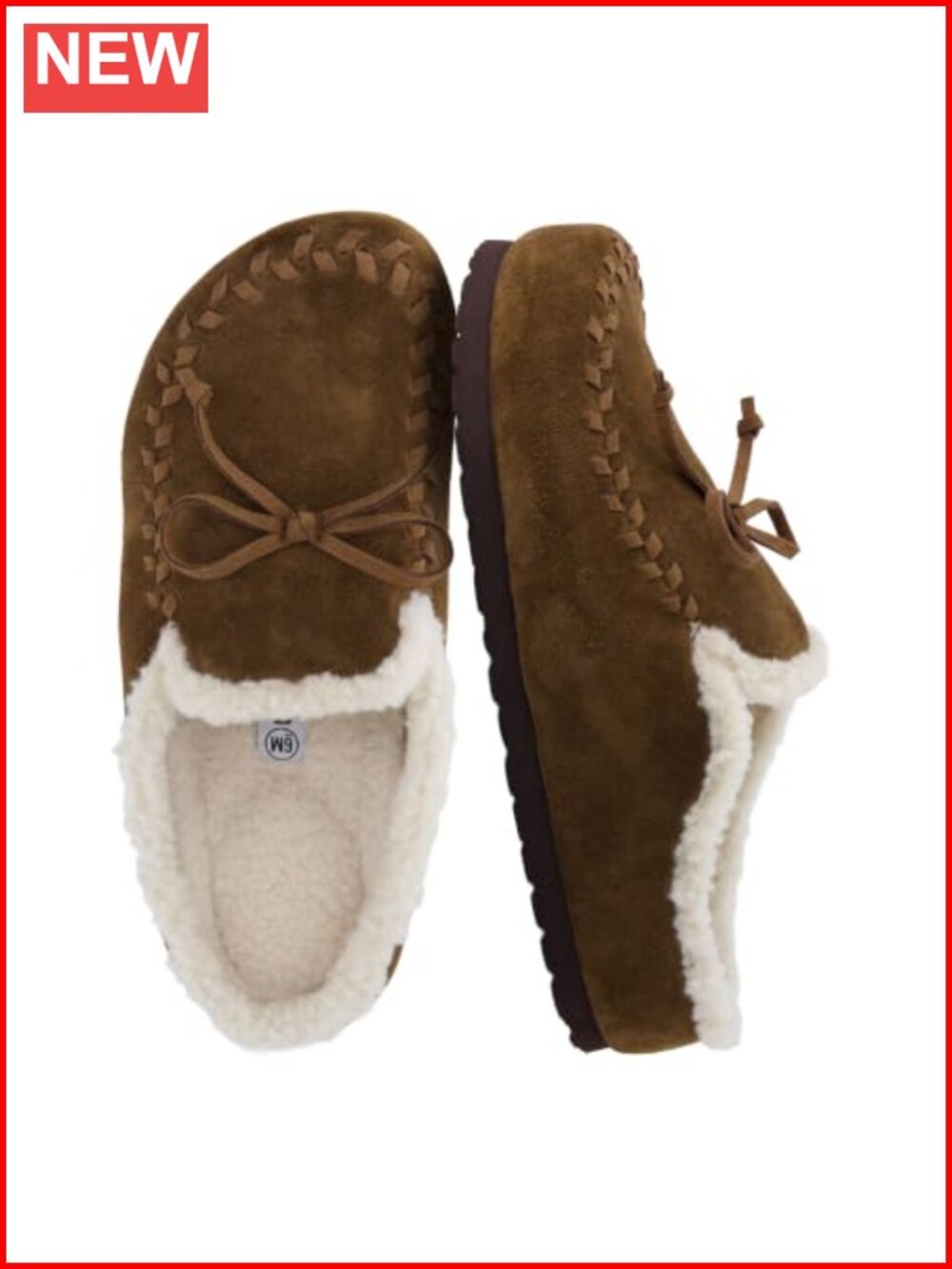 Genuine Leather Suede Womens Slippers Cozy Faux Fur Lined Mocc Shoes
